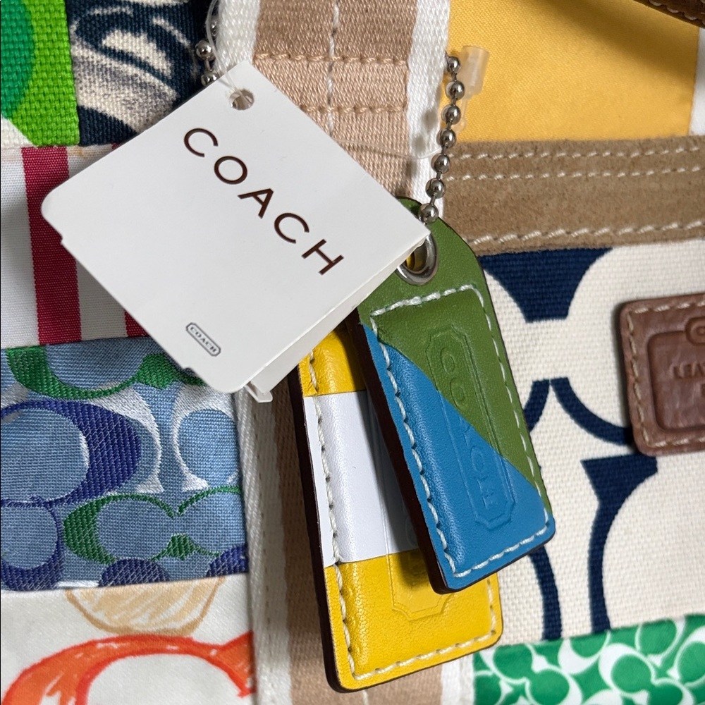 Nwt Y2k Coach Multicolor Patchwork Boston/Duffle … - image 2